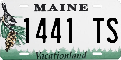 ME license plate 1441TS