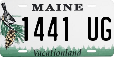 ME license plate 1441UG