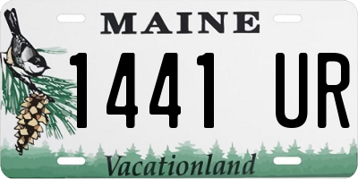 ME license plate 1441UR