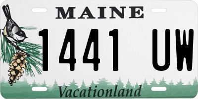ME license plate 1441UW