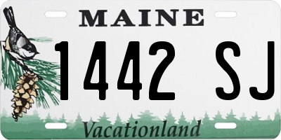 ME license plate 1442SJ