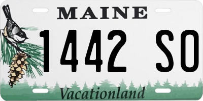 ME license plate 1442SO
