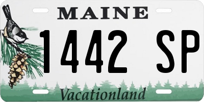 ME license plate 1442SP