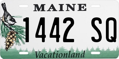 ME license plate 1442SQ