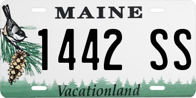 ME license plate 1442SS