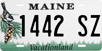 ME license plate 1442SZ