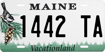 ME license plate 1442TA