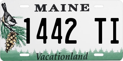 ME license plate 1442TI