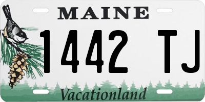 ME license plate 1442TJ