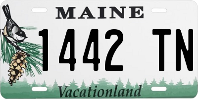 ME license plate 1442TN