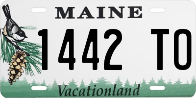 ME license plate 1442TO