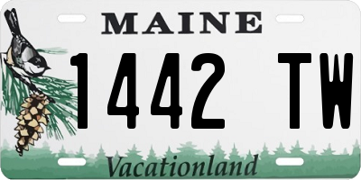 ME license plate 1442TW