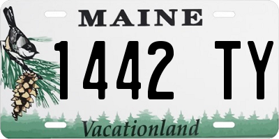 ME license plate 1442TY