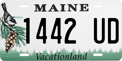 ME license plate 1442UD
