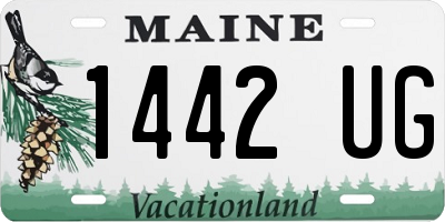 ME license plate 1442UG