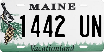 ME license plate 1442UN