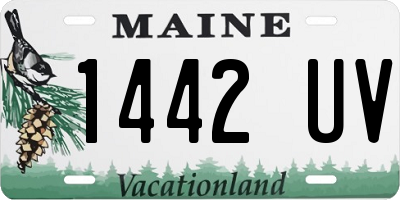 ME license plate 1442UV