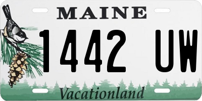 ME license plate 1442UW