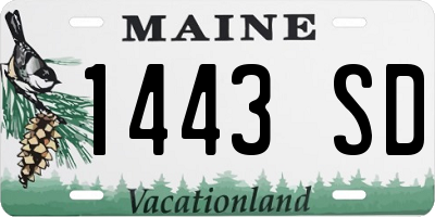 ME license plate 1443SD