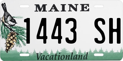 ME license plate 1443SH