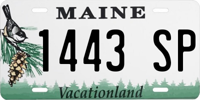 ME license plate 1443SP