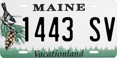 ME license plate 1443SV