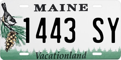 ME license plate 1443SY