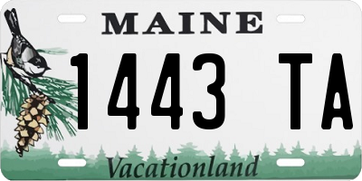 ME license plate 1443TA