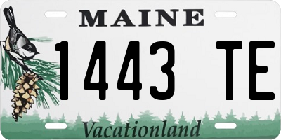 ME license plate 1443TE