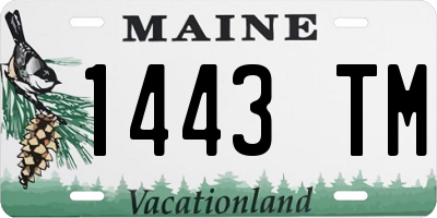 ME license plate 1443TM