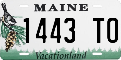ME license plate 1443TO