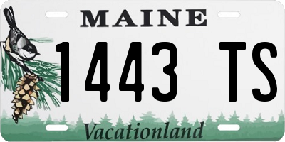 ME license plate 1443TS
