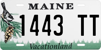 ME license plate 1443TT