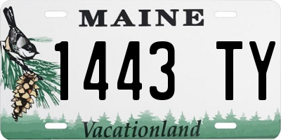 ME license plate 1443TY