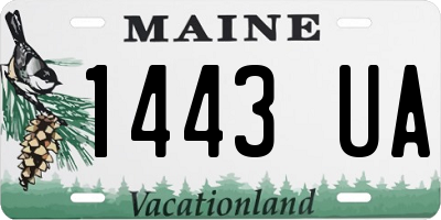ME license plate 1443UA