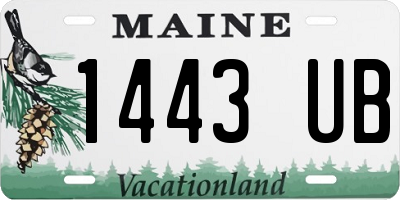ME license plate 1443UB