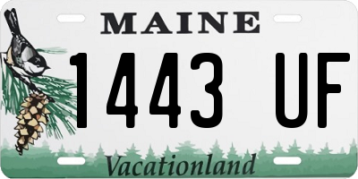 ME license plate 1443UF