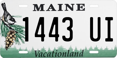 ME license plate 1443UI