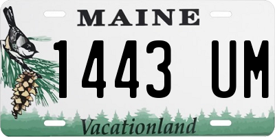 ME license plate 1443UM