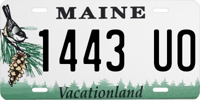 ME license plate 1443UO