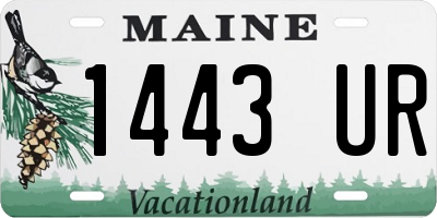 ME license plate 1443UR