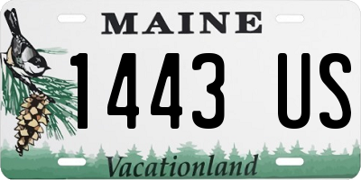 ME license plate 1443US