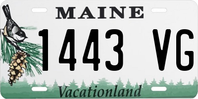 ME license plate 1443VG