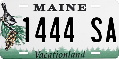 ME license plate 1444SA