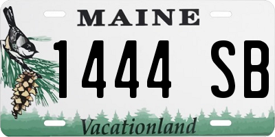 ME license plate 1444SB