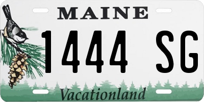 ME license plate 1444SG