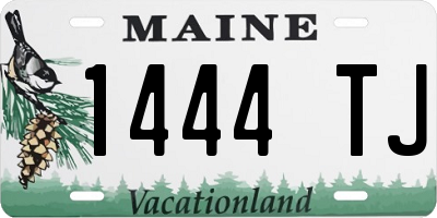 ME license plate 1444TJ