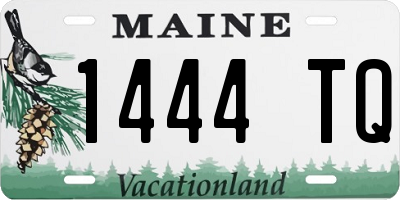 ME license plate 1444TQ