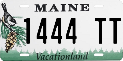 ME license plate 1444TT