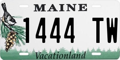 ME license plate 1444TW
